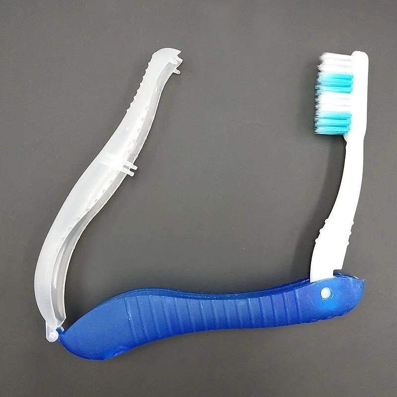 Travel Folding Toothbrush, Portable Toothbrush, Soft Travel Size Toothbrush, Travel Size Toothbrush for Hiking, Camping, and Traveling, Travel Toothbrush Set3