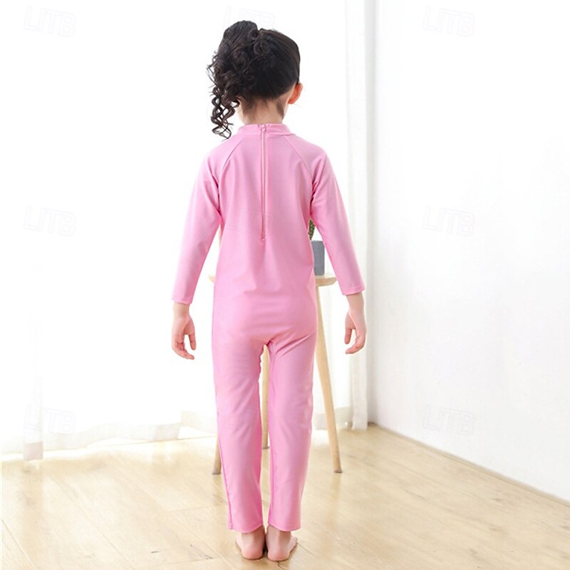 Kids Girls' Swimsuit Outdoor Party Unicorn Vacation Fashion Bathing Suits 4 years+ Summer Multicolor White3