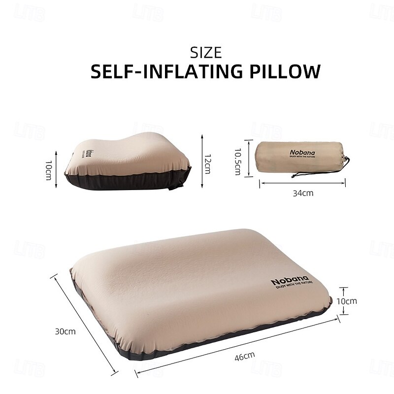 Outdoor 3D Sponge Automatic Inflating Pillow, Camping Tent Air Cushion Pillow, Travel Portable Cervical Pillow, Nap Rest Pillow4