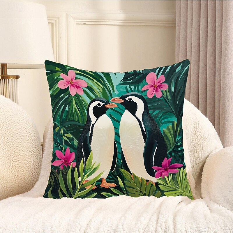 Tropical Animals Decorative Toss Pillows Cover 1PC Soft Square Cushion Case Pillowcase for Bedroom Livingroom Sofa Couch Chair
