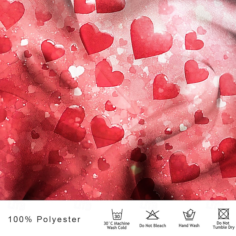 Men's Heart LOVE Gradient Color Satin Shirt Button Up Shirt Long Sleeve Fashion Casual Party Gift Holiday Spring Fall Turndown 3D Print Red Blue Purple3