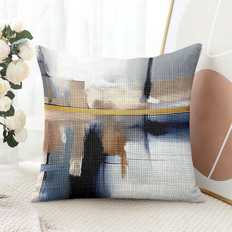 Vintage Decorative Toss Pillows Cover 1PC Marble Soft Square Couch Cushion Case Pillowcase for Bedroom Livingroom Sofa Chair