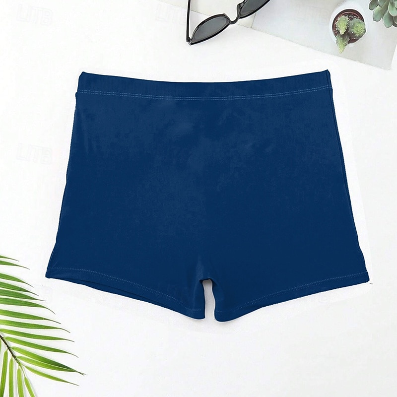 Men's Swim Trunks Swim Shorts Spandex Swimwear Bottoms Swimming Surfing Beach Water Sports Patchwork Summer Spring4