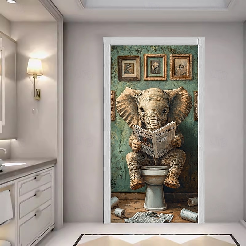 Door Decorations Door Covers Funny Animals Door Tapestry Door Curtain Decoration Backdrop Indoor/Outdoor Door Banner for Front Door Farmhouse