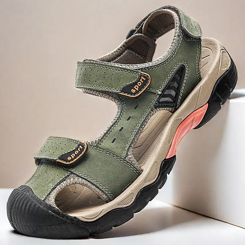 Men's Outdoor Sport Sandals - Breathable Open-Toe Design, Adjustable Straps, Anti-Slip Sole, Comfortable Hiking Shoes for Summer Adventures