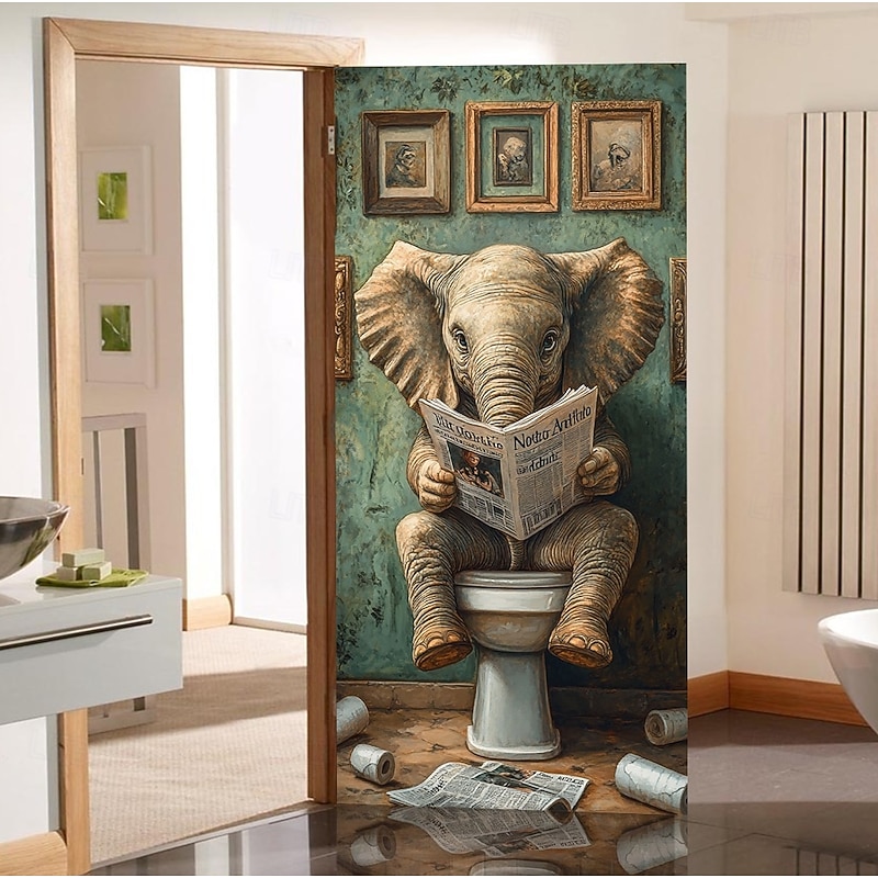 Door Decorations Door Covers Funny Animals Door Tapestry Door Curtain Decoration Backdrop Indoor/Outdoor Door Banner for Front Door Farmhouse2