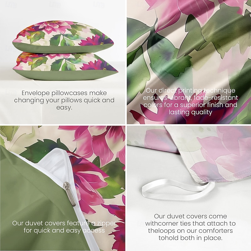 Colorful Floral Plush Cloth Bed Down Duvet Cover Single Small Bed Warm Strawberry Bed Set 2-piece Set 3-piece Set Lightweight and Soft Short Fluff Set4