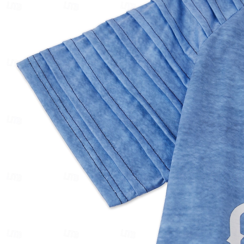 Men's Letter Graphic Prints Motorcycle Henley Shirt Raglan T Shirt Short Sleeve Fashion Designer Casual Outdoor Vacation Daily Summer Black Light Green Royal Blue Blue Green Henley Henley T-Shirt4