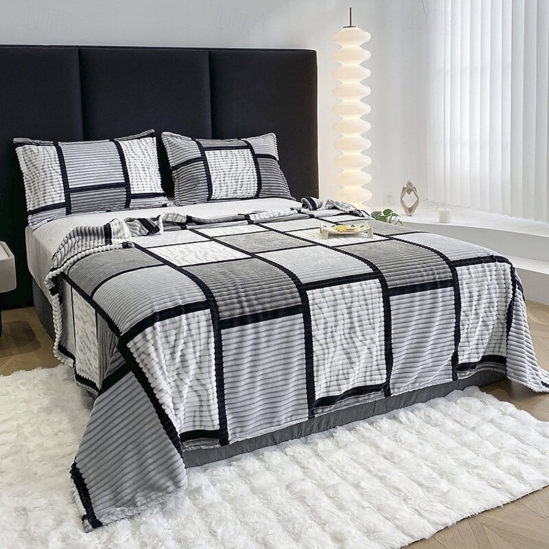 Blankets & Throws, Print Polyester / Flannel Toison Warmer Soft Comfy Blankets3