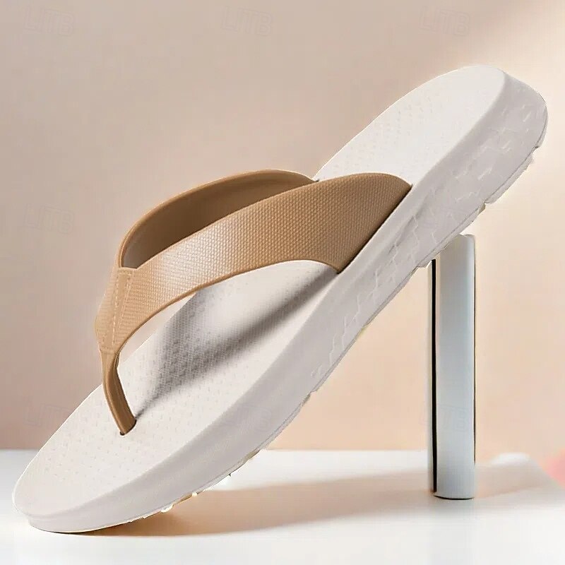 Men's Flip Flops - Durable EVA Sole with Comfortable Straps for Beach, Pool and Casual Summer Wear