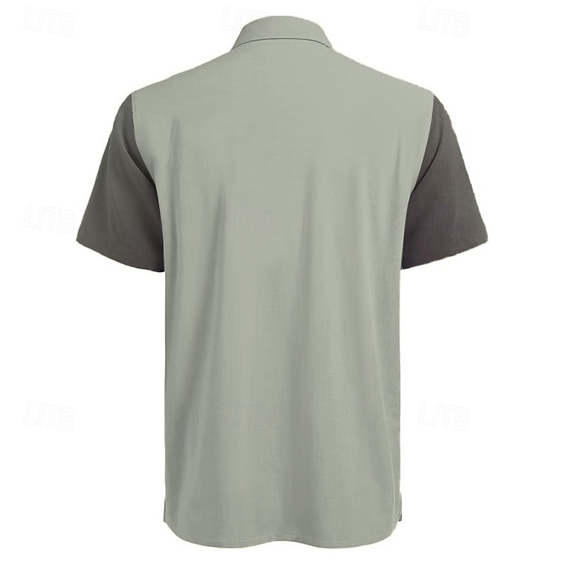 Men's Chicken Shirt Button Up Shirt Short Sleeve Funny Summer Spring Turndown Button Up White Gray3