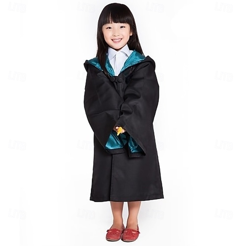 Wizard Witch Robe Hogwarts Wizarding World Costume Gryffindor Slytherin Ravenclaw Cloak Kid's Movie Cosplay Halloween Carnival Costume School Uniforms Children's Day4