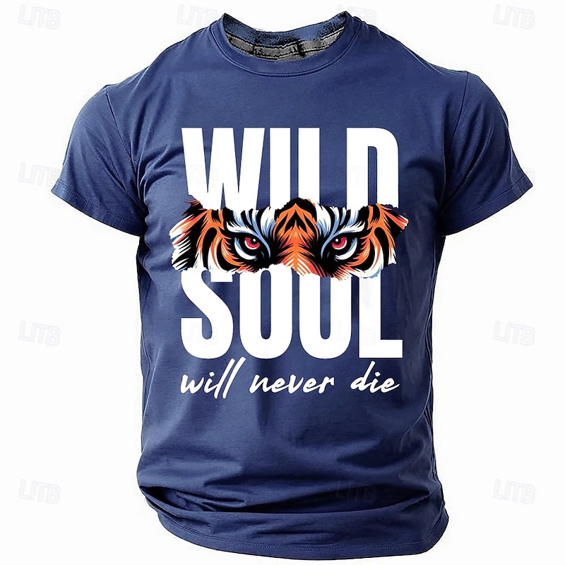 Men's Tiger Funny T Shirt Short Sleeve T shirt 3D Print Crew Neck Shirt Fashion Daily Street Daily Black Blue Green Summer Spring Clothing Apparel S M L XL XXL XXXL3