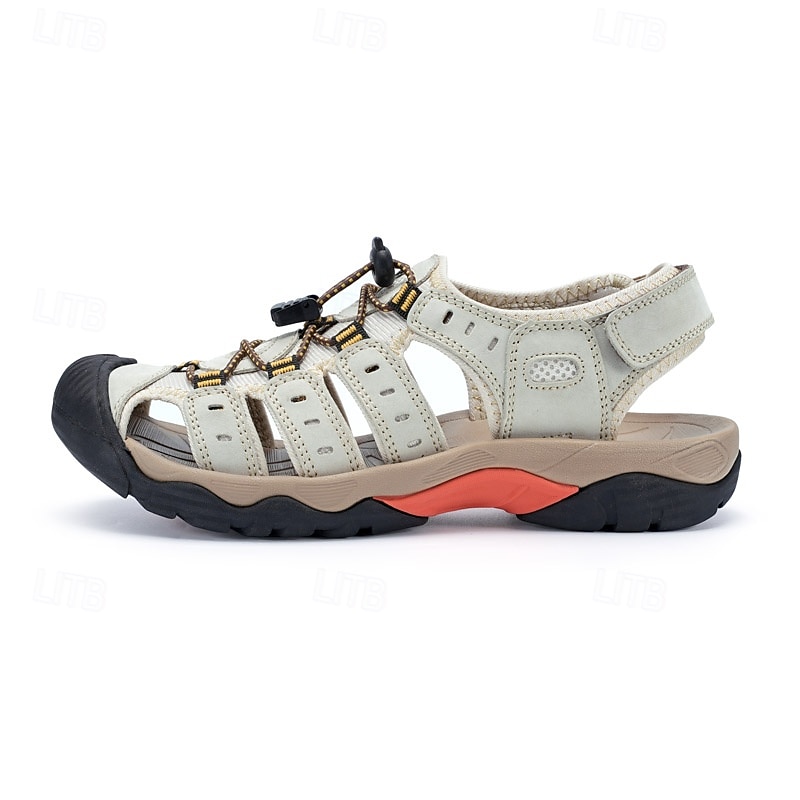 Men's Outdoor Hiking Sandals - Breathable Closed-Toe Design, Adjustable Lace-Up Straps, Anti-Slip Sole, Comfortable Summer Footwear for Trekking and Camping3
