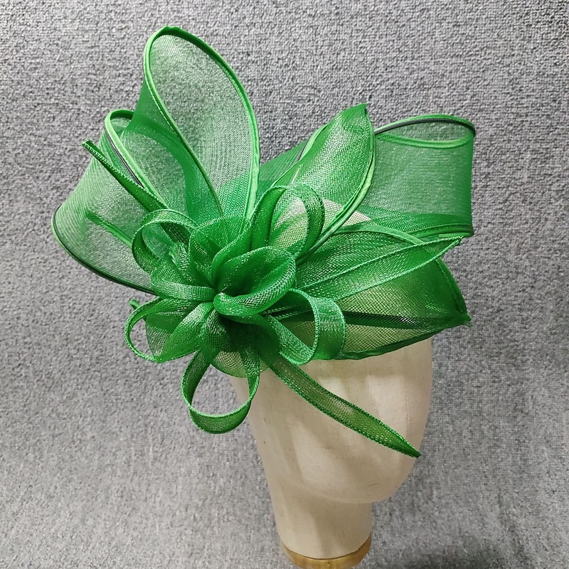 Fascinators Net Veil Hat Wedding Horse Race With Cap Floral Headpiece Headwear2