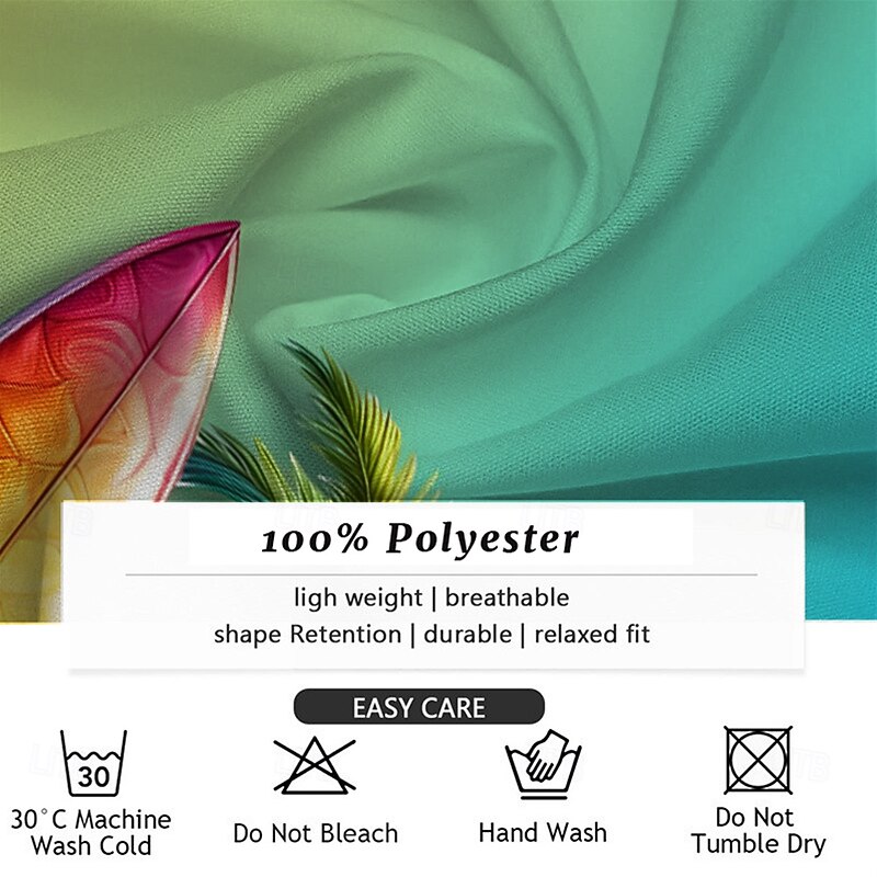 Men's Sea Summer Hawaiian Shirt Aloha Shirt Short Sleeve Hawaiian Vacation Summer Cuban Collar Button Up Green3