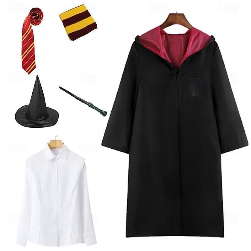 Magic Harry Slytherin Hufflepuff Cosplay Costume Outfits Classic & Timeless Movie Cosplay for Boys Girls' Kid's Christmas Carnival Masquerade Bachelorette Party