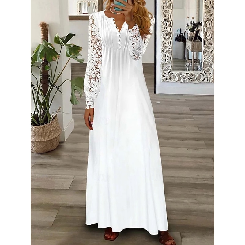 Women's Midi Dress Casual Dress A Line Dress Stylish Casual Vacation Daily Regular Fit Floral Short Sleeve V Neck White Pink Red Light Blue Summer2