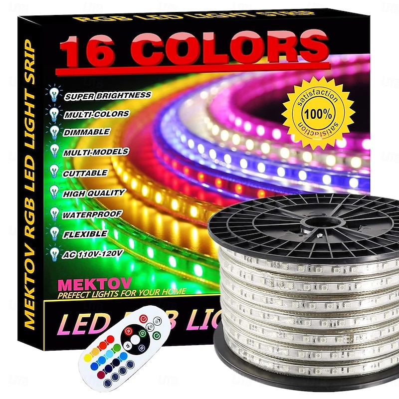 16-100FT Smart RGB IC LED Light Strip - 24V Waterproof Multi Color-Chasing Lights with APP & Music Sync Addressable for Bedroom & Outdoor Use 1 Roll2