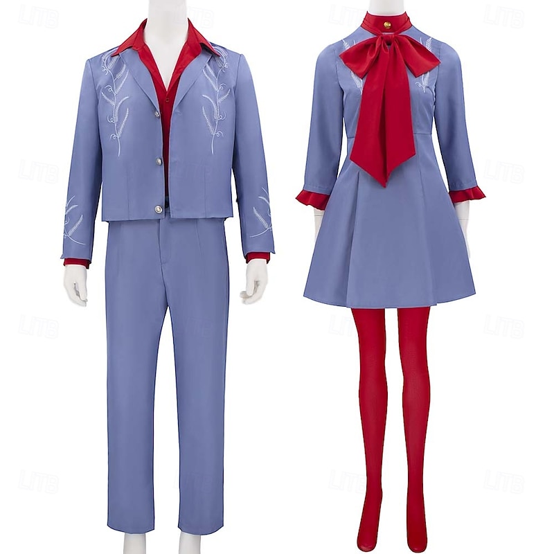 Bruno Gaga Halloween Cosplay Costume Outfits Die With A Smile Couples Carnival Costume Cosplay Adults' Men's Women's Halloween Carnival Performance Party Stage Easy Halloween Costumes Dress Up