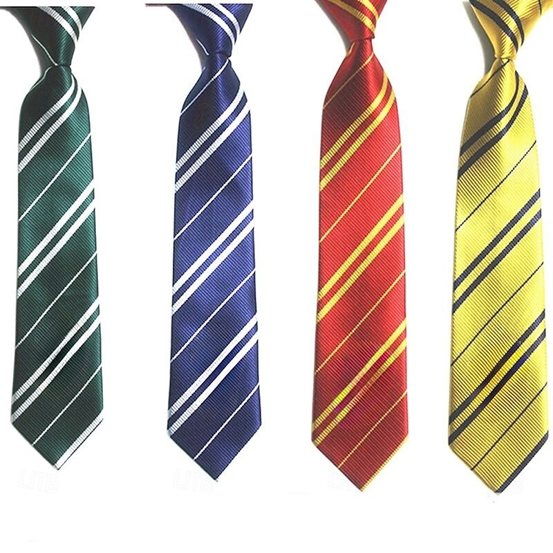 Magic Harry Tie Accessries Gryffindor Slytherin Hufflepuff Unisex Kids Adults Movie Theme Cosplay Costume Carnival Halloween Party