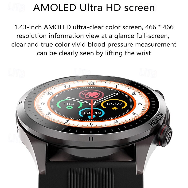 Airbag Type Smart Watch Blood Pressure ECG Temperature Monitor Pedometer Android iOS Waterproof4