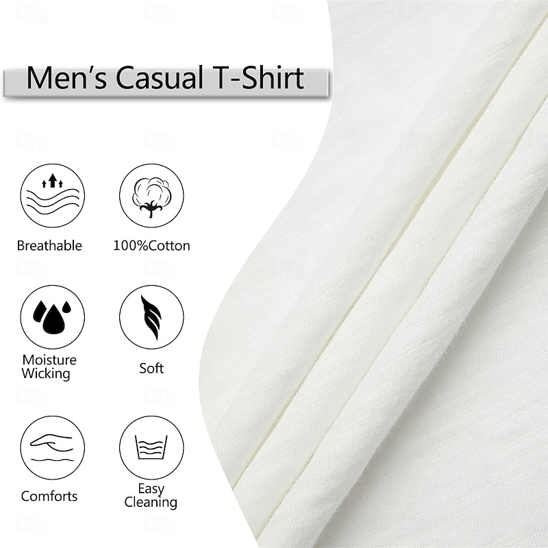 Men's T Shirt Casual Style Bamboo T-shirt Short Sleeve Crew Neck Spring & Summer All Seasons Plain Fashion Casual Comfortable 2 Piece 2 Pack Raw Edge Street Casual Holiday Blue / Green Black+Black3