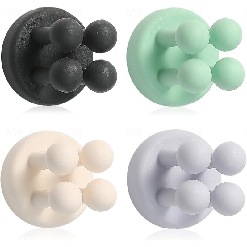 1-Pack Silicone Toothbrush Holders - Multi-Function Waterproof Self-Adhesive Wall Hooks for Bathroom, Kitchen, Living Room, and Office