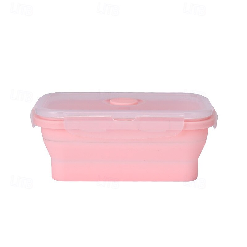 Silicone Collapsible Lunch Box / Microwave - Safe Camping Dinner Plate Bento Box / Refrigerator Storage Box & Food Container3