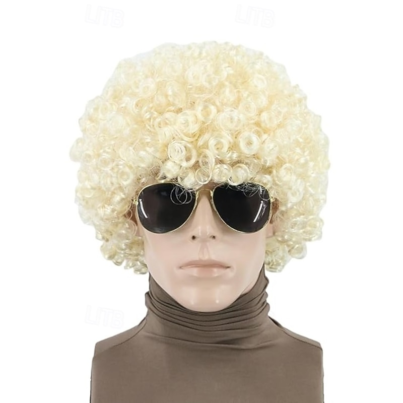 70s 80s Afro Wig Short Curly Wig for Men Women Halloween Disco Rock Wig Hippie Costume Wig For Carvinal2