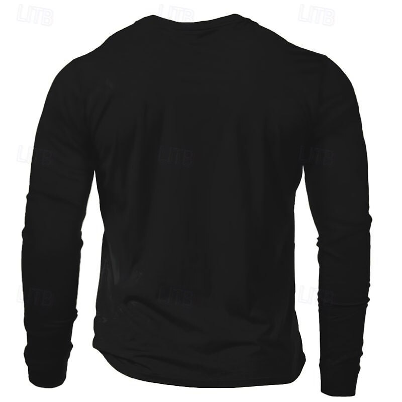 St. Patrick Men's Shamrock T Shirt Long Sleeve T shirt 3D Print Crew Neck Shirt Fashion Exaggerated Street Daily Black Green Summer Spring Fall Clothing Apparel S M L XL XXL XXXL3