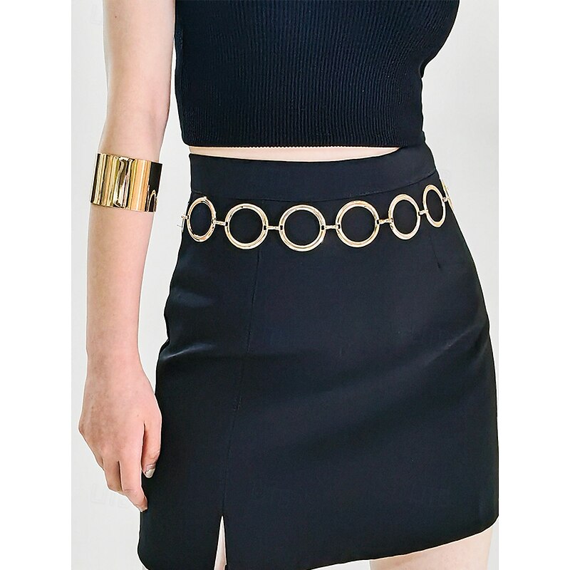 Women's Gold Chain Circle Waist Belt – Fashion Statement Jewelry for Beachwear, Parties and Summer Outfits2