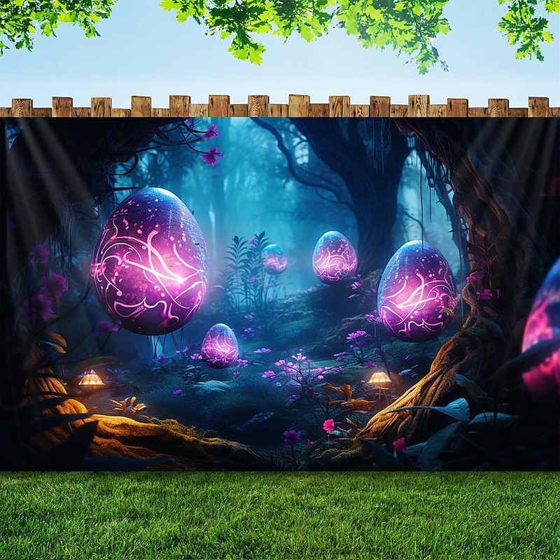 Hanging Tapestry Trippy Eggs Wall Art Large Tapestry Mural Decor Photograph Backdrop Blanket Curtain Home Bedroom Living Room Decoration - Main Image