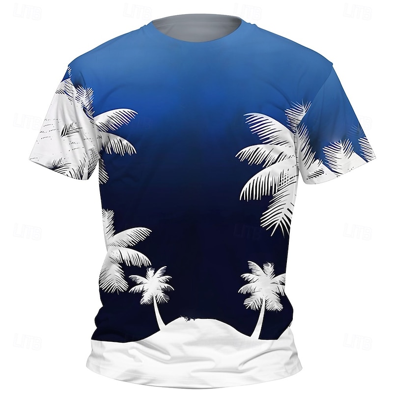 Boys 3D Graphic Coconut Tree T shirt Tee Short Sleeve Summer Spring Fashion Basic Kids 4-12 Years Crew Neck Outdoor Casual Daily Regular Fit4