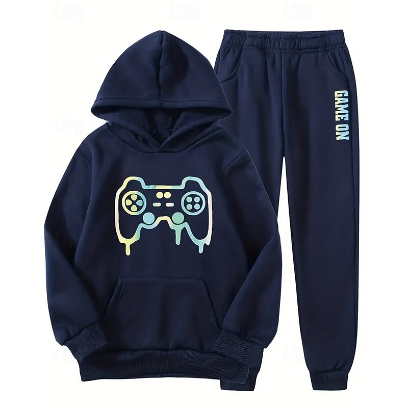 Boys 3D Graphic Game Hoodie & Sweatpants Set Sports Suit Tracksuits Long Sleeve Fall Winter Daily Basic Casual Kids 4-12 Years Hooded Outdoor Vacation Sports Tailored Fit2