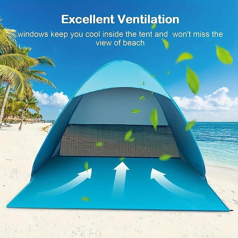 Automatic Instant Up Beach Tent Lightweight Outdoor Beach Shade Sun Shelter with Carry Bag2