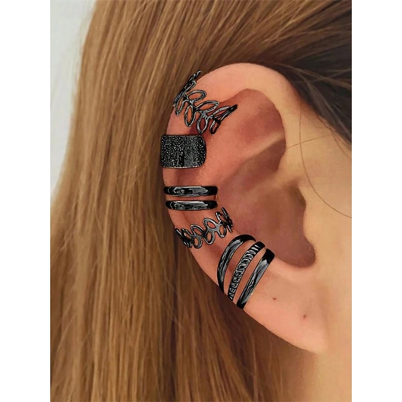 Gold Ear Cuff Set – Non-Piercing Alloy Ear Wraps with Unique Design, Minimalist Style for Women, Perfect for Parties, Everyday Wear and Gifts4