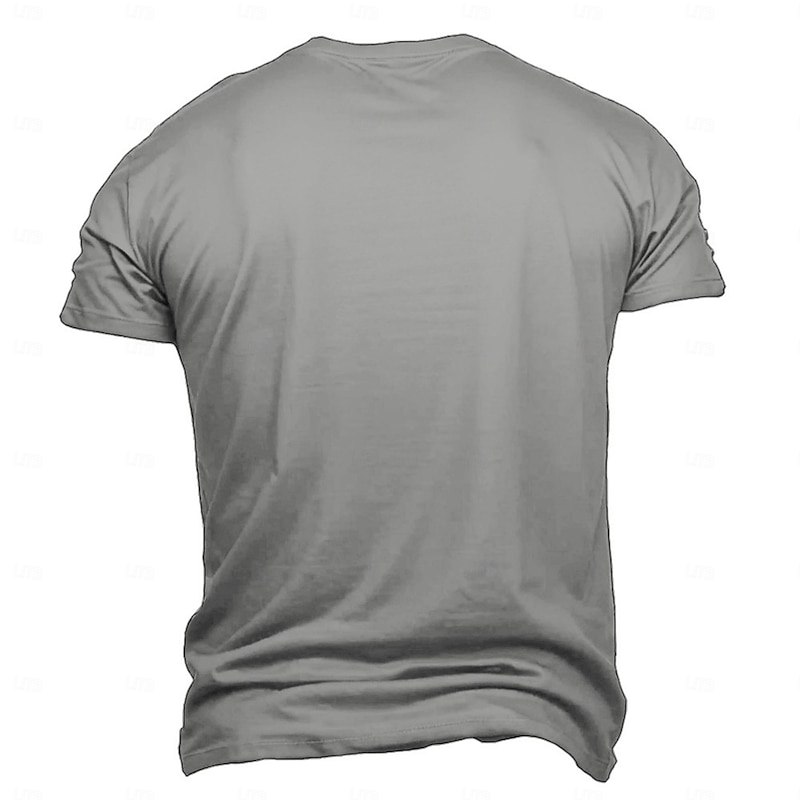 Men's Cat Funny T Shirt Short Sleeve T shirt 3D Print Crew Neck Shirt Exaggerated Designer Party Holiday Gray Summer Spring Clothing Apparel S M L XL XXL XXXL2