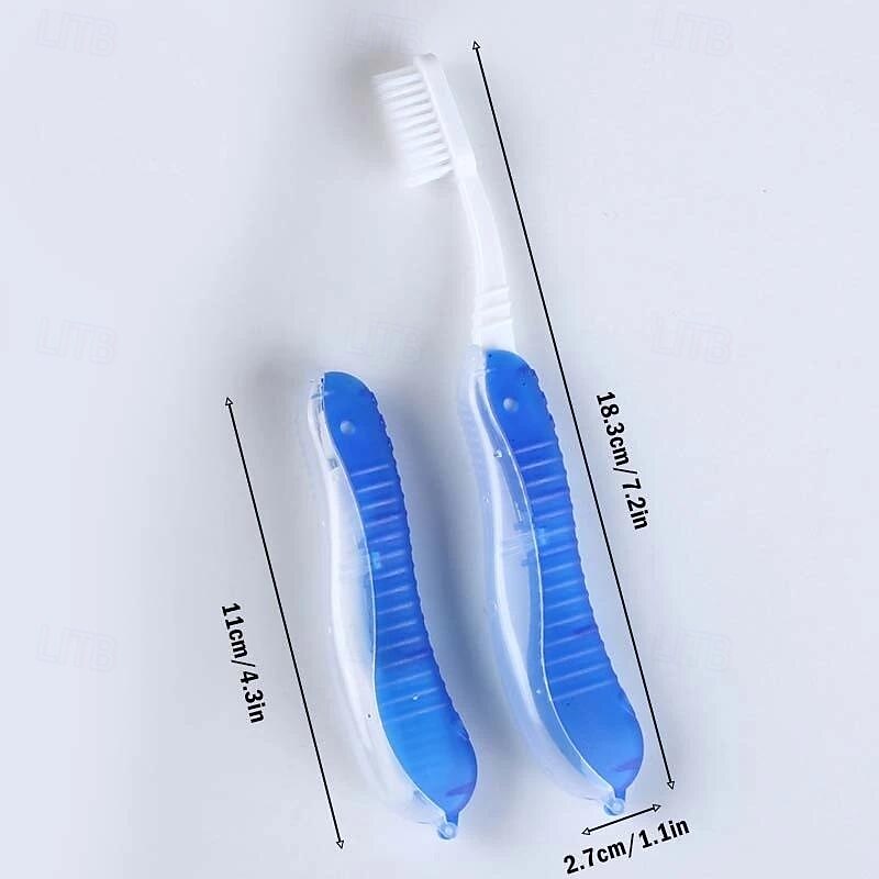 Travel Folding Toothbrush, Portable Toothbrush, Soft Travel Size Toothbrush, Travel Size Toothbrush for Hiking, Camping, and Traveling, Travel Toothbrush Set2
