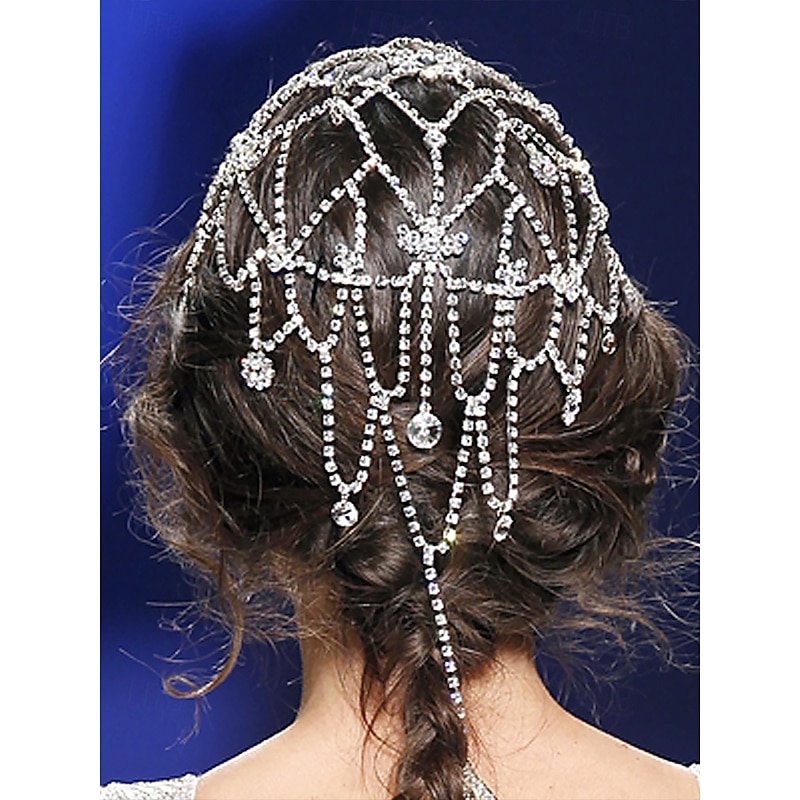 Elegant Crystal Bridal Hair Chain Headpiece – Sparkling Wedding Hair Accessory for Women, Ideal for Special Occasions and Bridal Styles2
