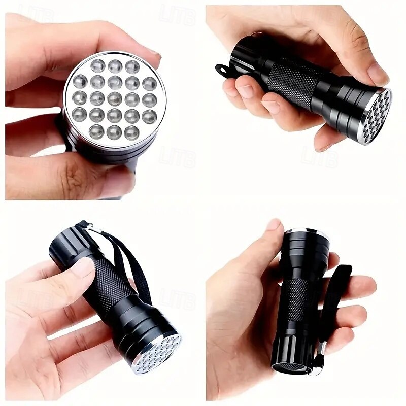 21LED UV Flashlight - Black Light Ultraviolet Lamp Light Up for Nail Enhancement, Fluorescence Detection for Home Party2