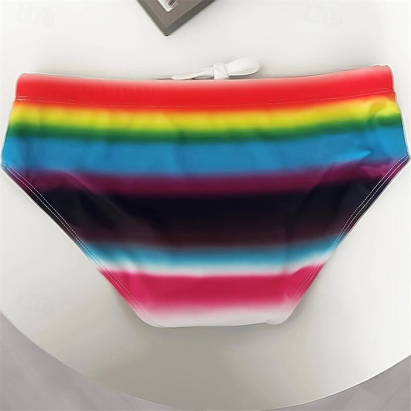 Men's Swim Trunks Swim Shorts Swimwear Bottoms Drawstring Swimming Surfing Beach Water Sports Patchwork Summer Spring3