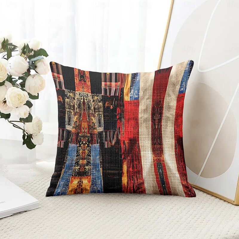 Vintage Ethnic Decorative Toss Pillows Cover 1PC Soft Square Couch Cushion Case Pillowcase for Bedroom Livingroom Sofa Chair