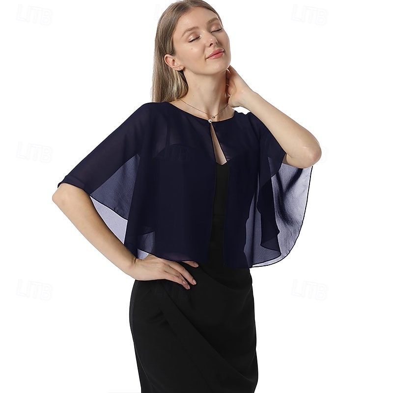 Chiffon Capelet Soft capes Shawls and Wraps for Evening Dress Wedding Cape 1920s shawl accessories for women flapper Cover Up4