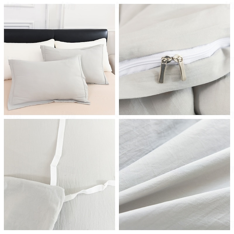 Duvet Cover Queen Size 3 Piece Queen Duvet Cover Set, Soft Double Brushed Queen Size Duvet Covers with Zipper Closure, 1 Duvet Cover and 2 Pillow Shams2