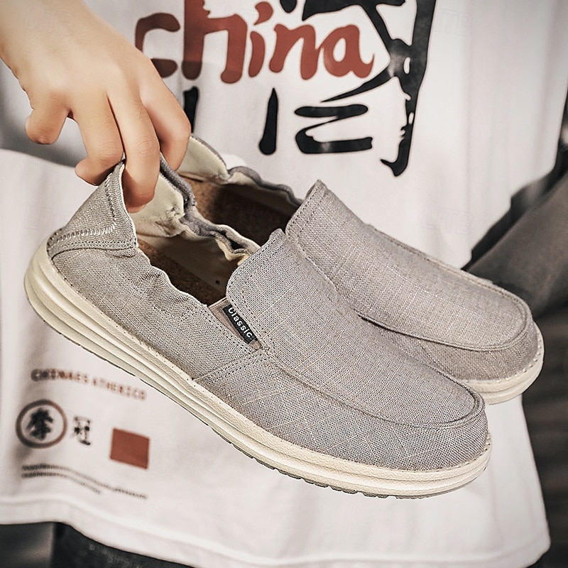 Men's Slip-On Casual Shoes – Comfortable and Stylish Breathable Linen Sneakers for Everyday Wear4
