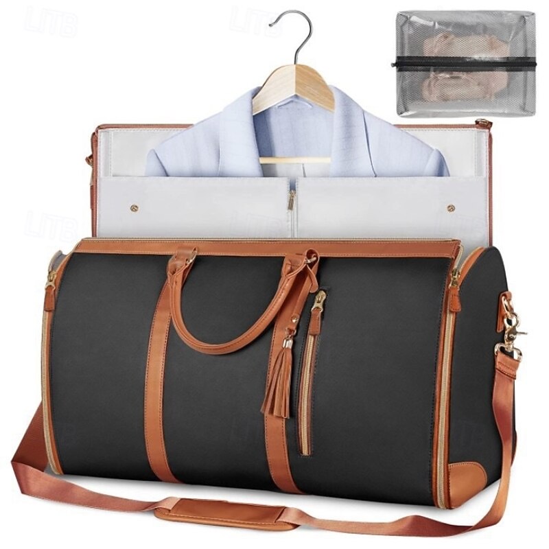 Camping Travel Suitcase Leather Handbag for Women, Fashionable Business Travel Crossbody Bag with Large Capacity2