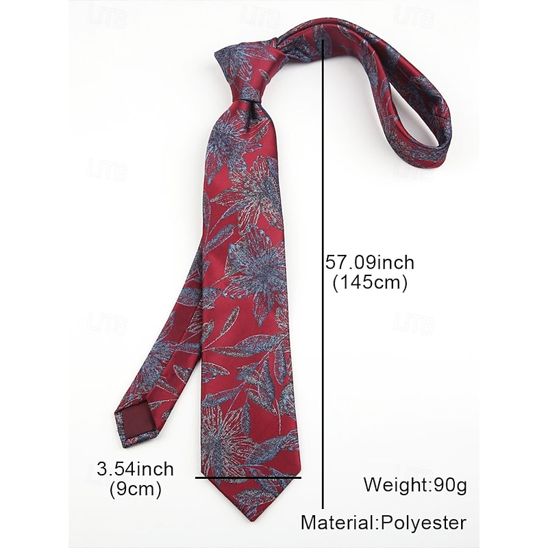 Men's Vintage Floral and Paisley Pattern Neckties – Elegant Silk Tie Set for Weddings, Formal Events and Office Wear4