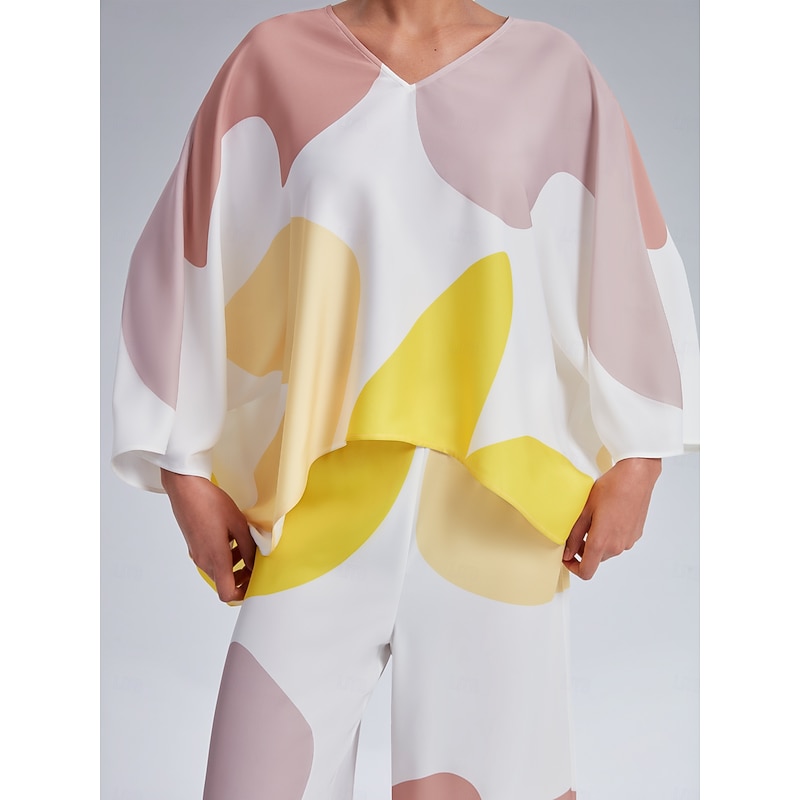 Loose Fit V-Neck Kaftan Top3