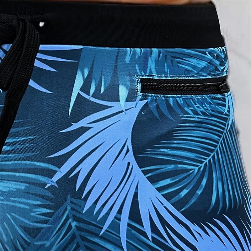 Men's Swim Trunks Swim Shorts Swimwear Bottoms Drawstring Swimming Surfing Beach Water Sports Tropical Summer Spring4